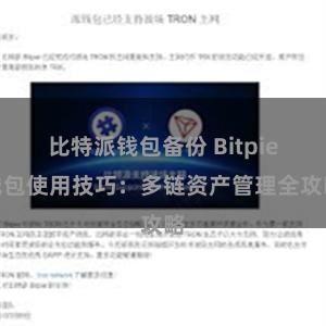 比特派钱包备份 Bitpie钱包使用技巧：多链资产管理全攻略