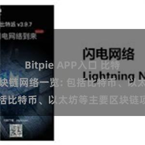 Bitpie APP入口 比特派钱包支持的区块链网络一览: 包括比特币、以太坊等主要区块链项目