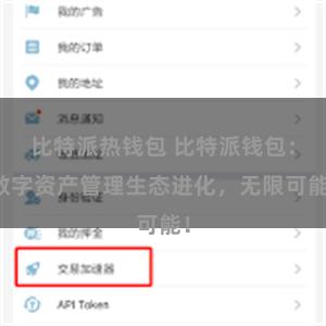 比特派热钱包 比特派钱包：数字资产管理生态进化，无限可能！