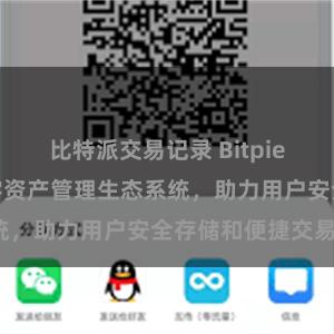 比特派交易记录 Bitpie钱包：打造数字资产管理生态系统，助力用户安全存储和便捷交易。