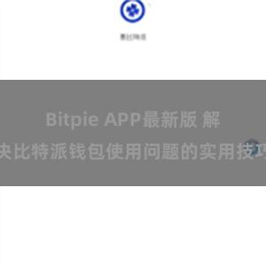 Bitpie APP最新版 解决比特派钱包使用问题的实用技巧